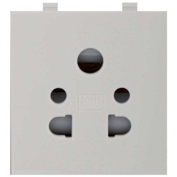 Anchor Roma 10A Multi Socket (White) - 10A, White, 1 Year 